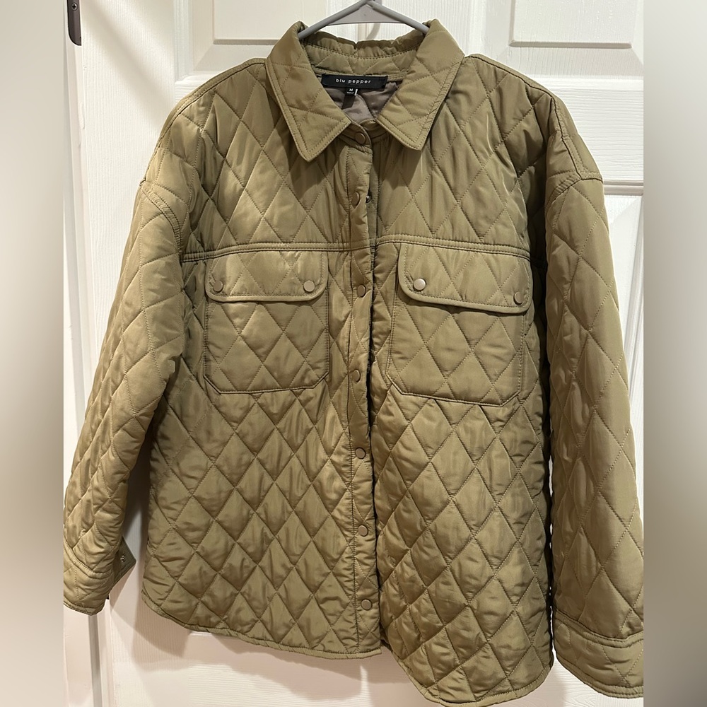 Boutique Women’s Quilted Olive Green Jacket